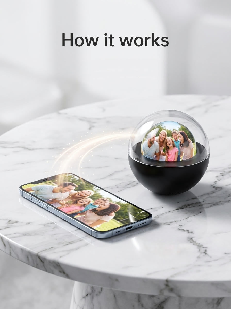 Send a video from your phone to the Memory Orb